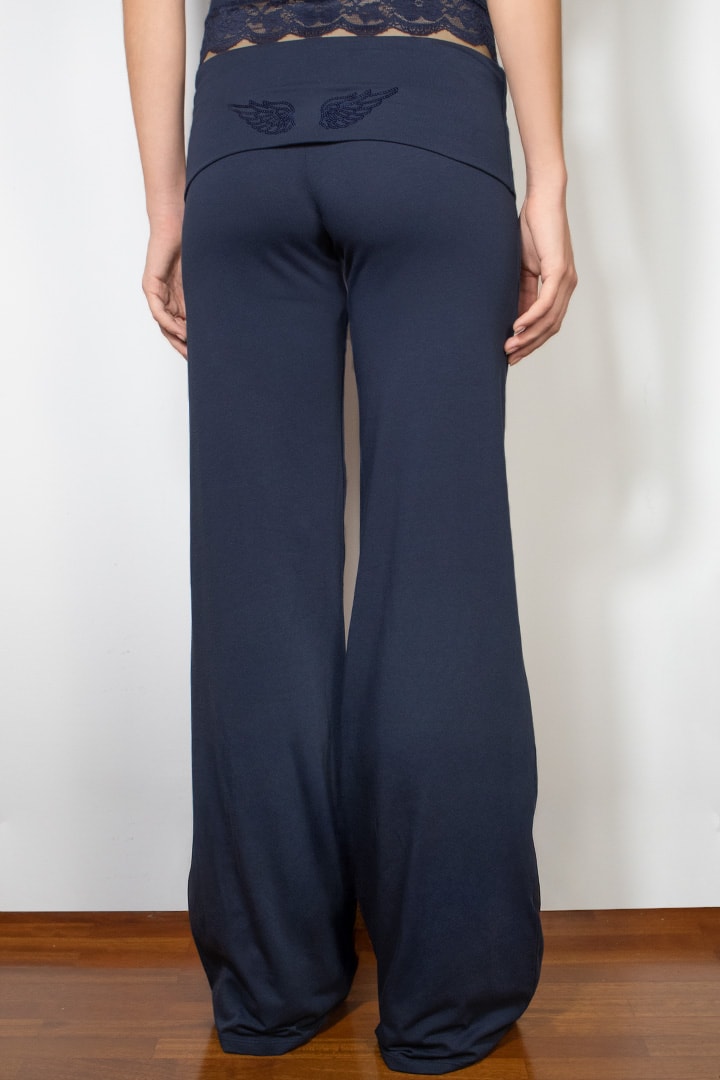 Subdued Cuffed Pants With Wings