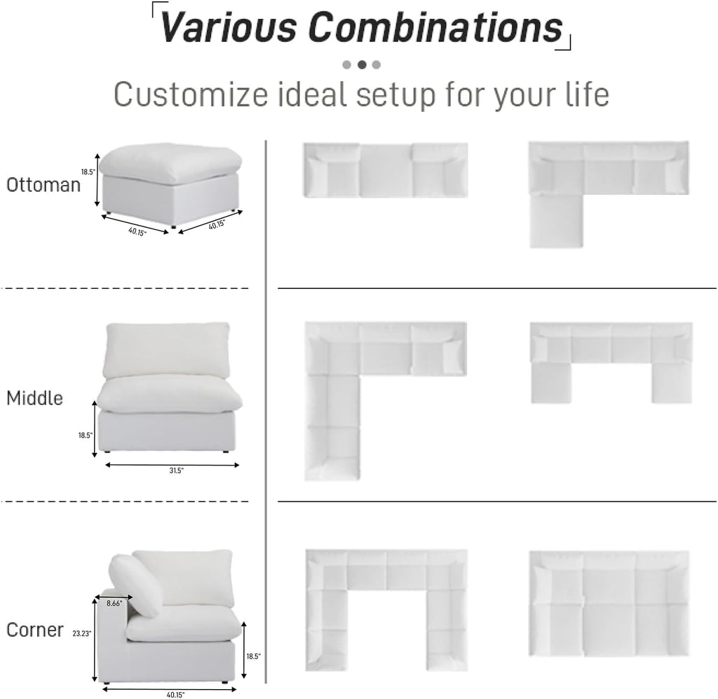 160.6'' Cloud Modular Sectional Sofa
