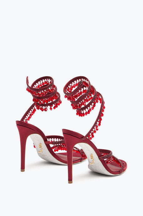 Rene Caovilla CHANDELIER CRYSTAL BEIGE SANDAL 105