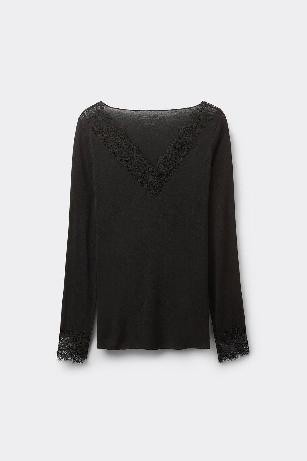 Ultralight Cashmere Lace Long Sleeve Shirt