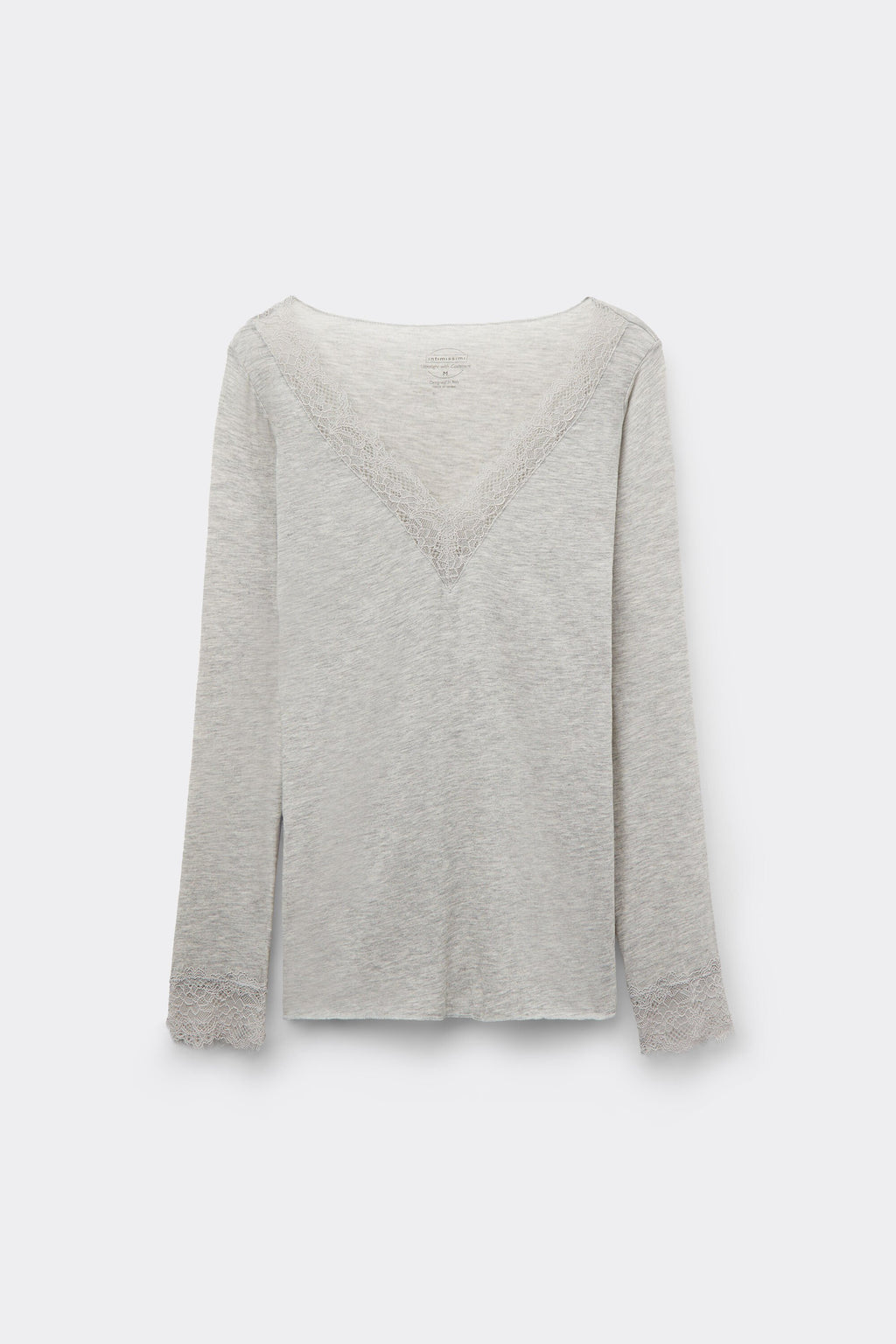 Ultralight Cashmere Lace Long Sleeve Shirt