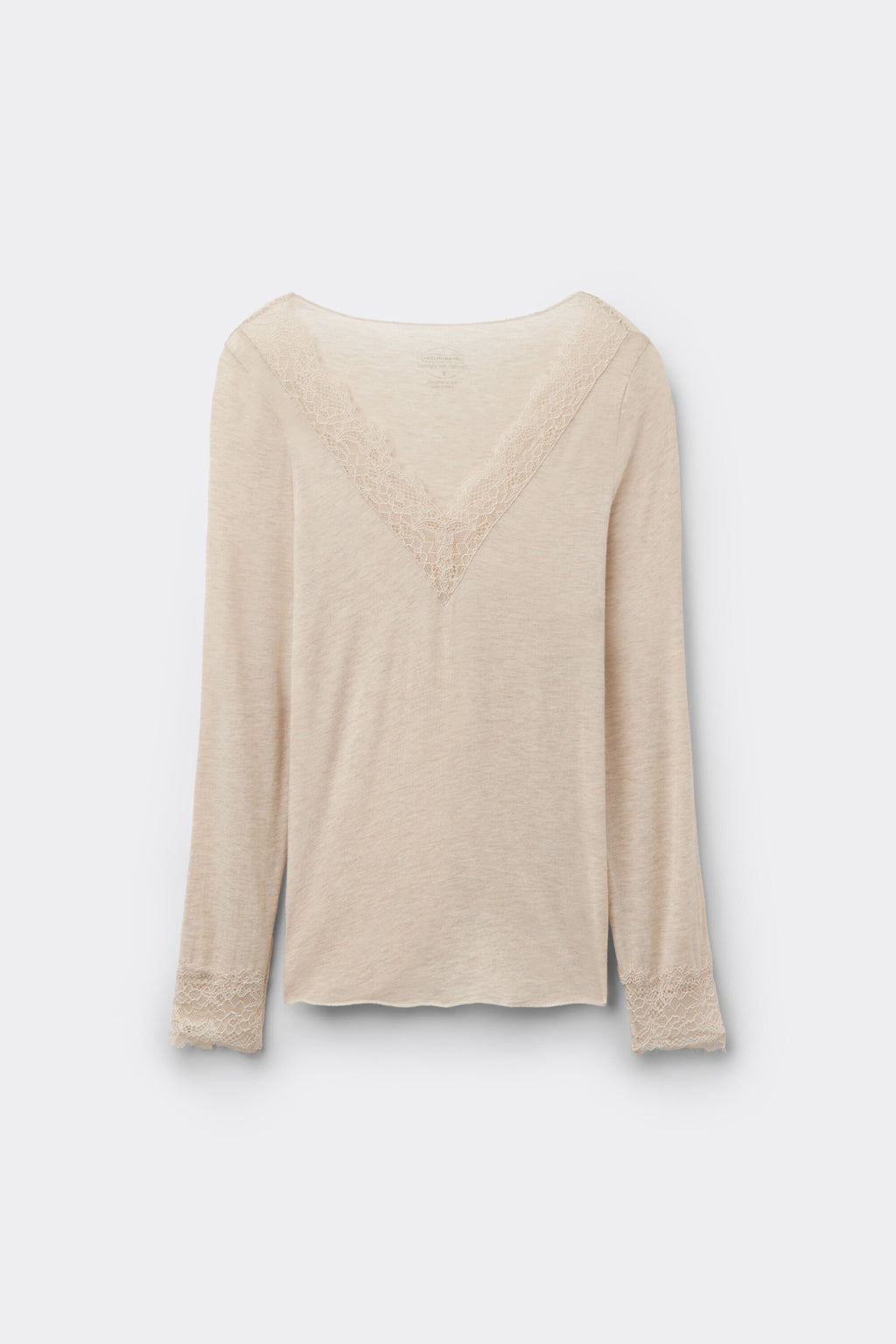 Ultralight Cashmere Lace Long Sleeve Shirt