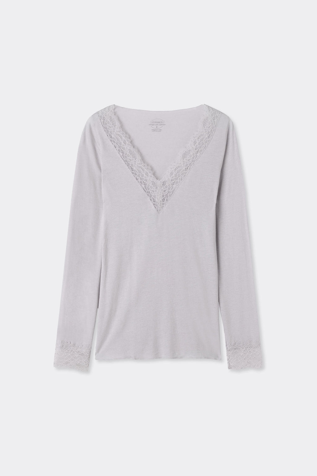 Ultralight Cashmere Lace Long Sleeve Shirt