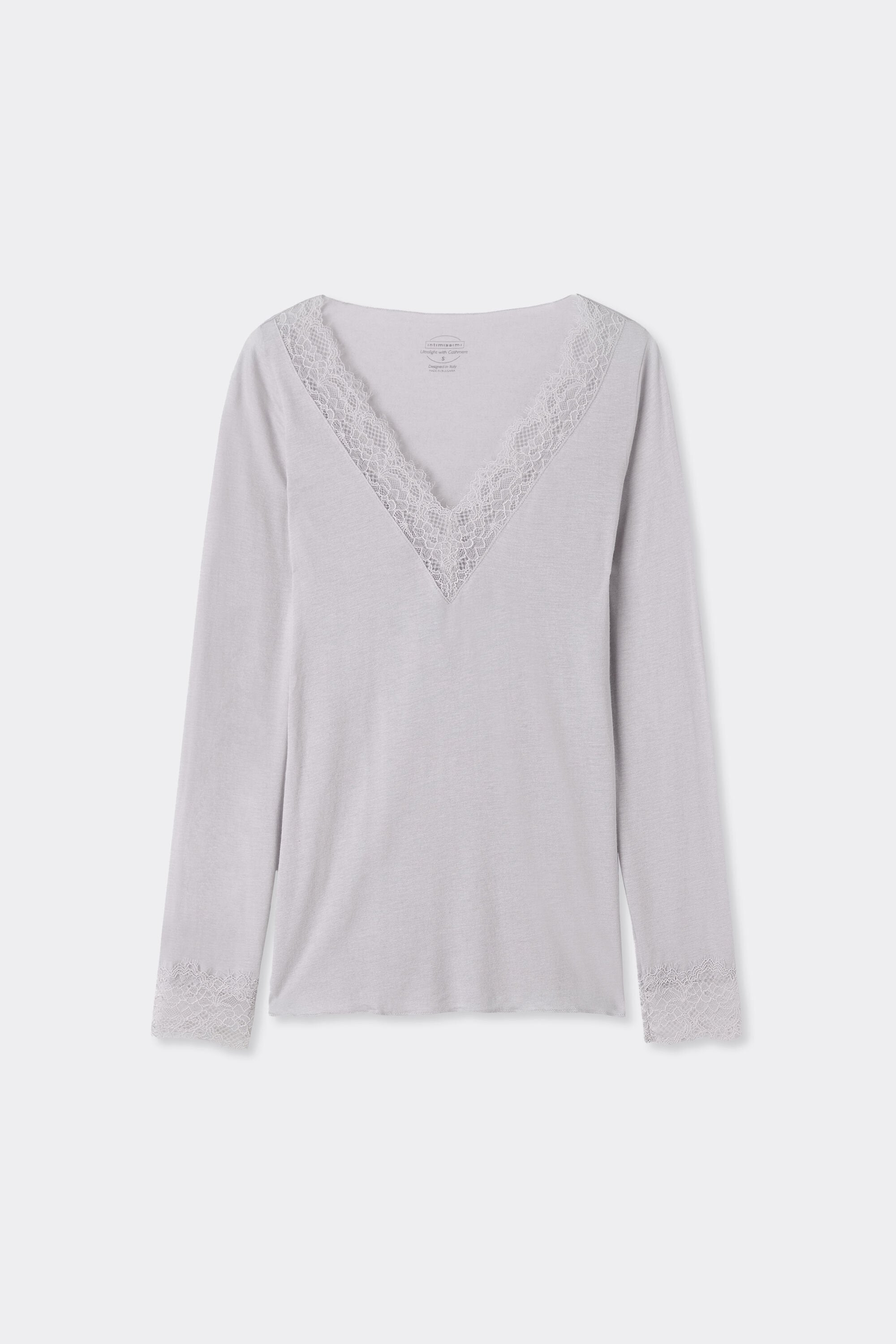 Ultralight Cashmere Lace Long Sleeve Shirt