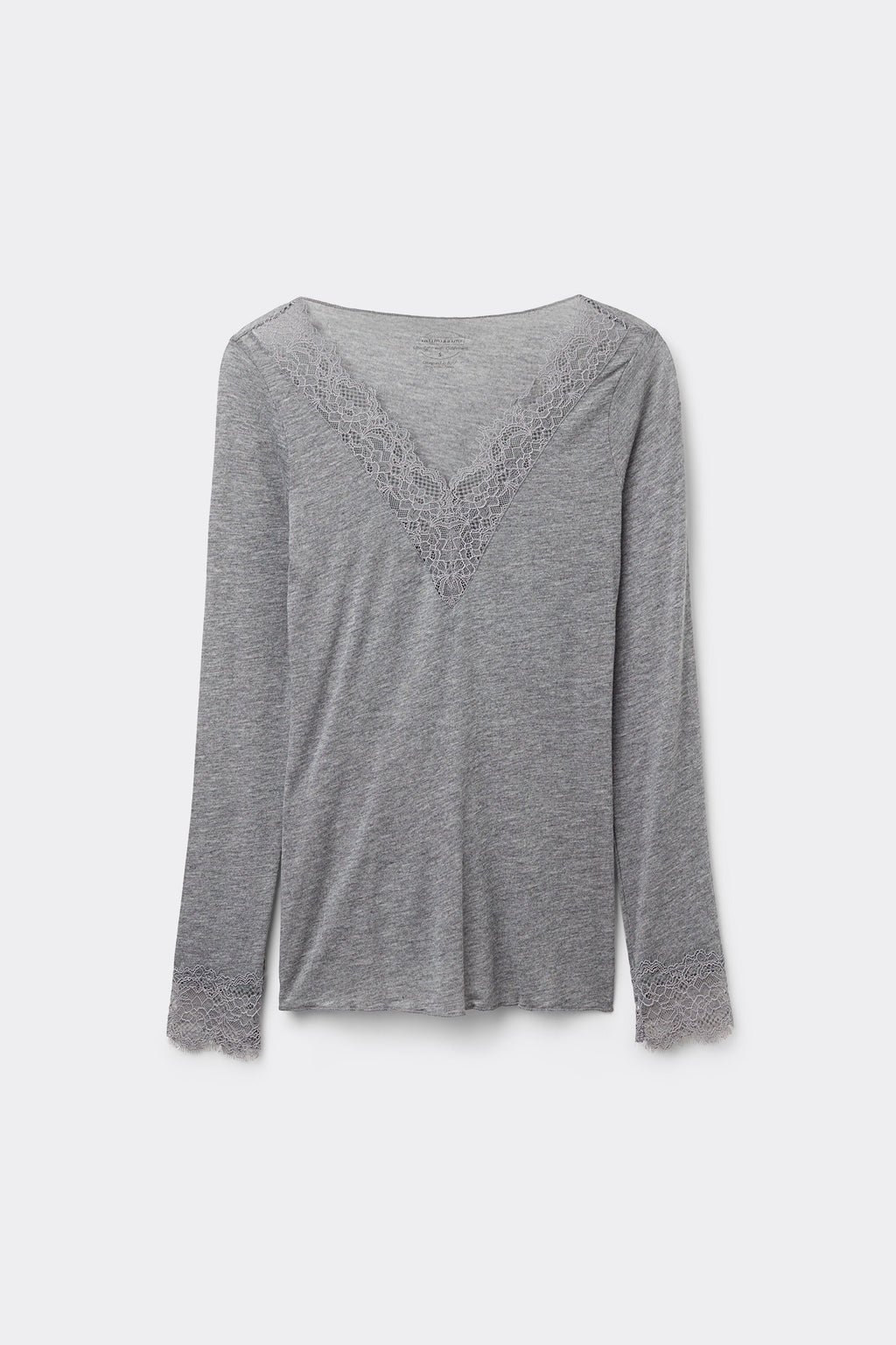 Ultralight Cashmere Lace Long Sleeve Shirt