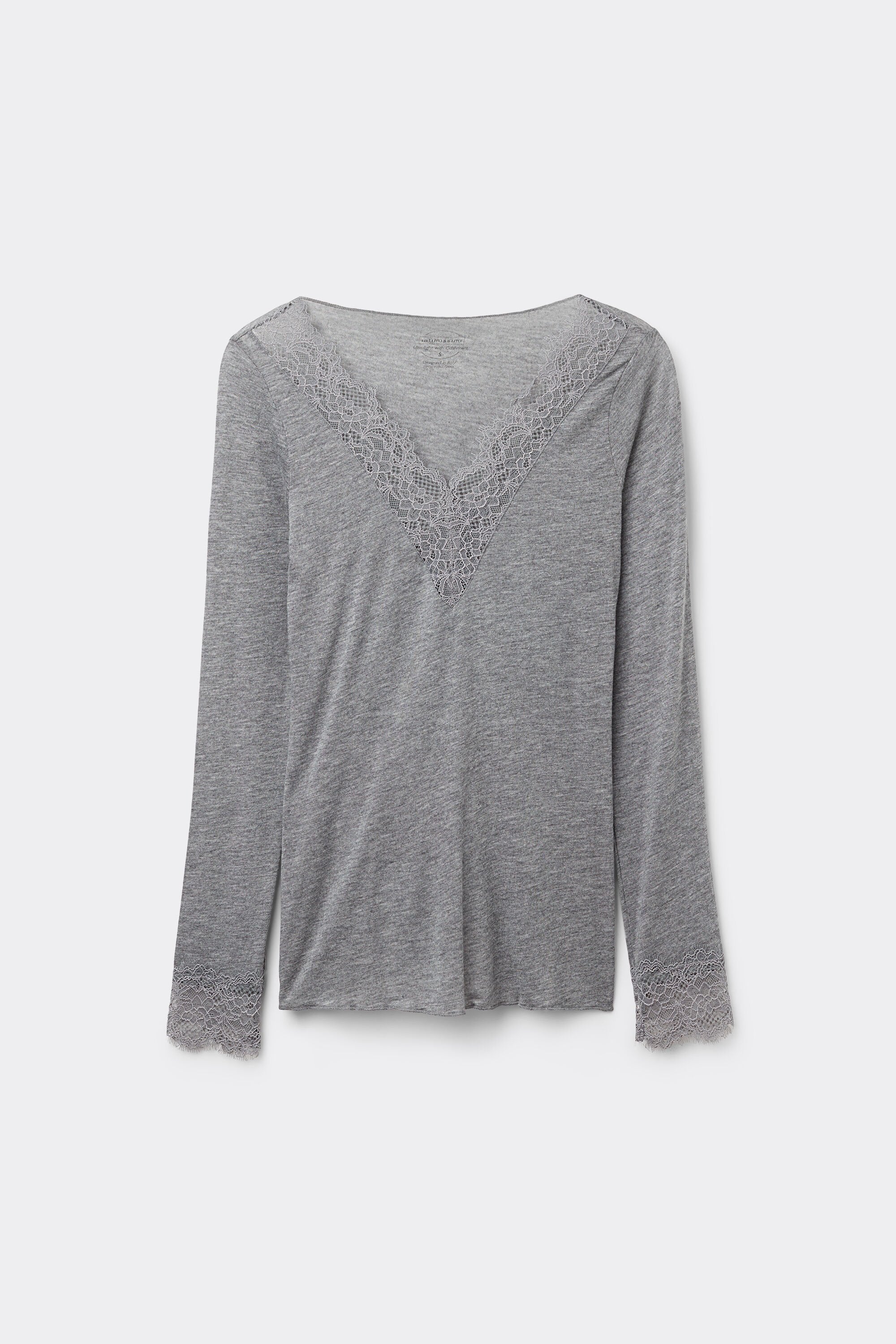 Ultralight Cashmere Lace Long Sleeve Shirt