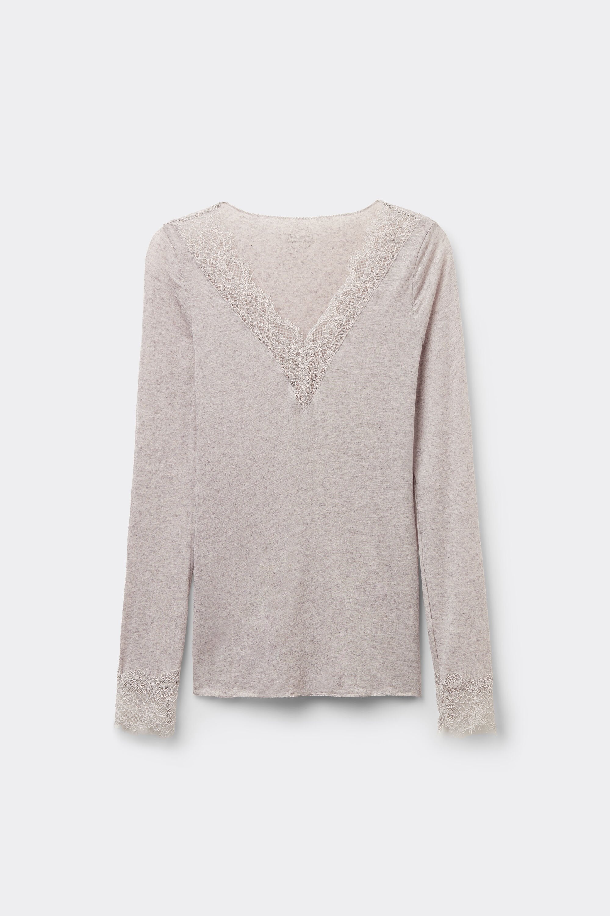 Ultralight Cashmere Lace Long Sleeve Shirt