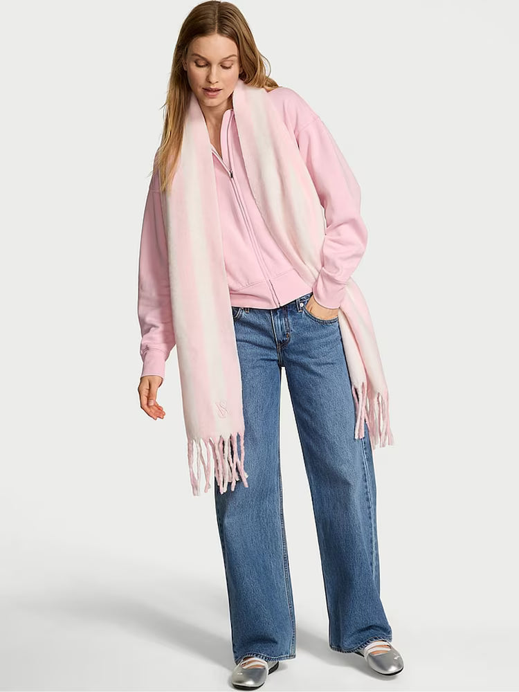 Iconic Stripe Pink Cosy Blanket Scarf