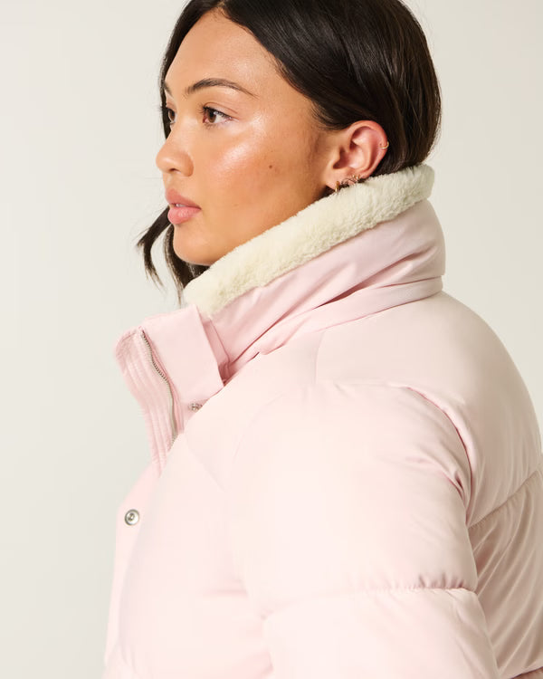 Faux Fur-Lined Puffer Jacket