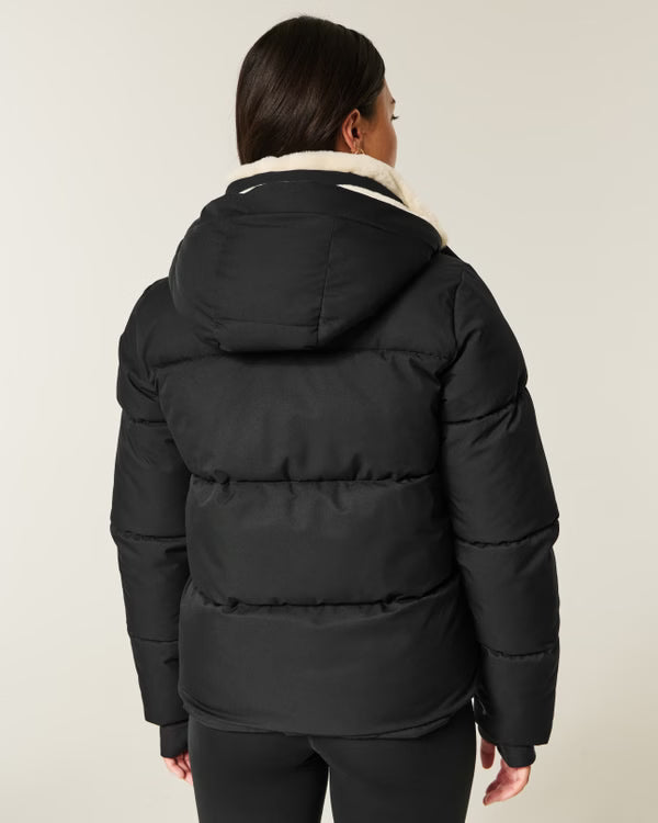 Faux Fur-Lined Puffer Jacket