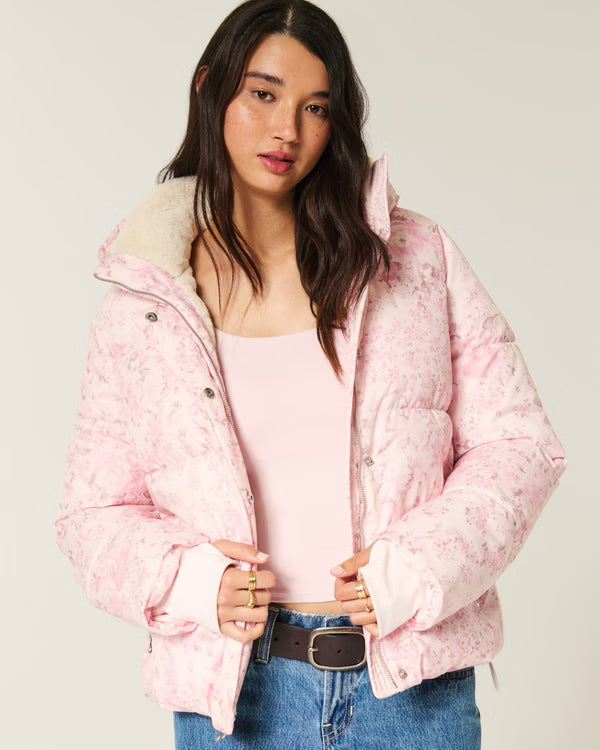 Faux Fur-Lined Puffer Jacket