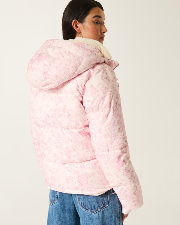 Faux Fur-Lined Puffer Jacket