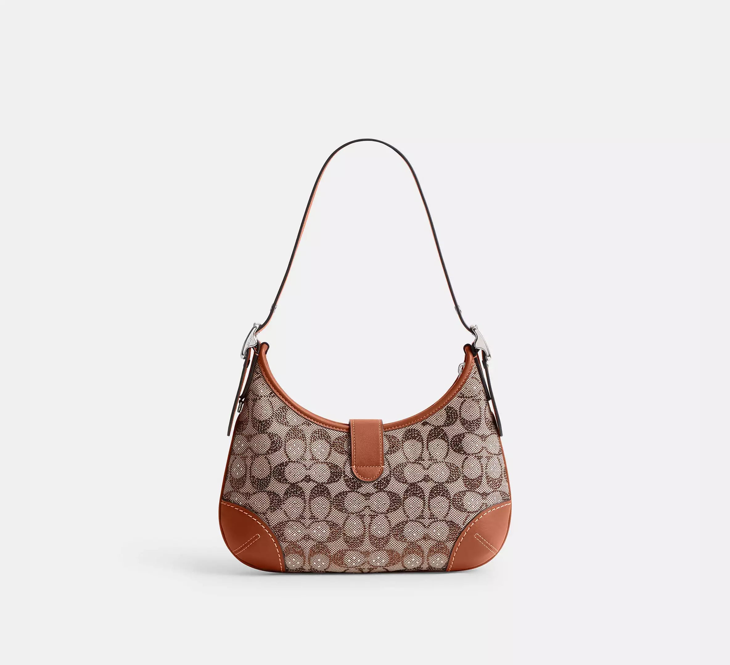 Hamptons Hobo Bag In Crystal Signature Jacquard
