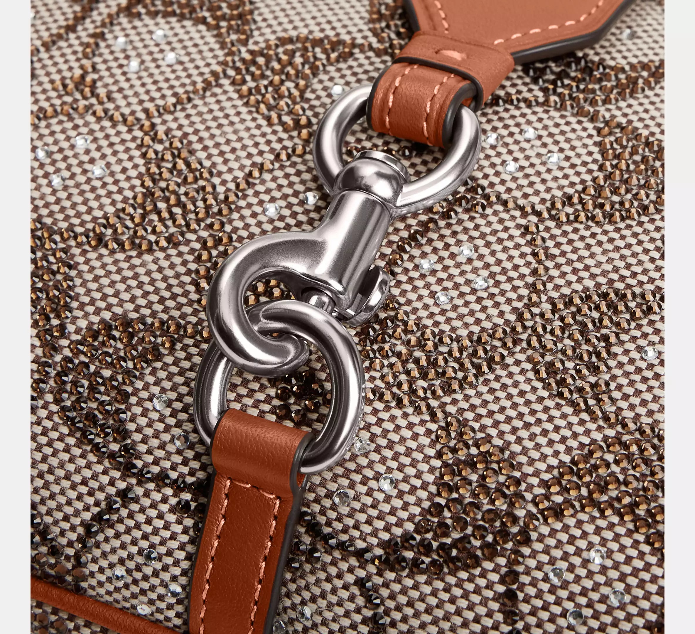 Hamptons Hobo Bag In Crystal Signature Jacquard