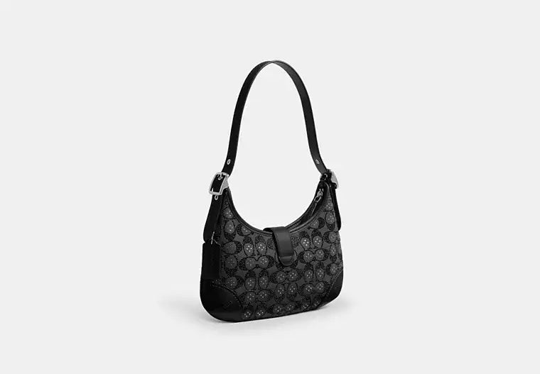 Hamptons Hobo Bag In Crystal Signature Jacquard