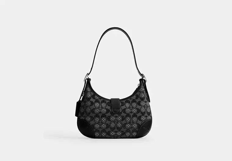 Hamptons Hobo Bag In Crystal Signature Jacquard