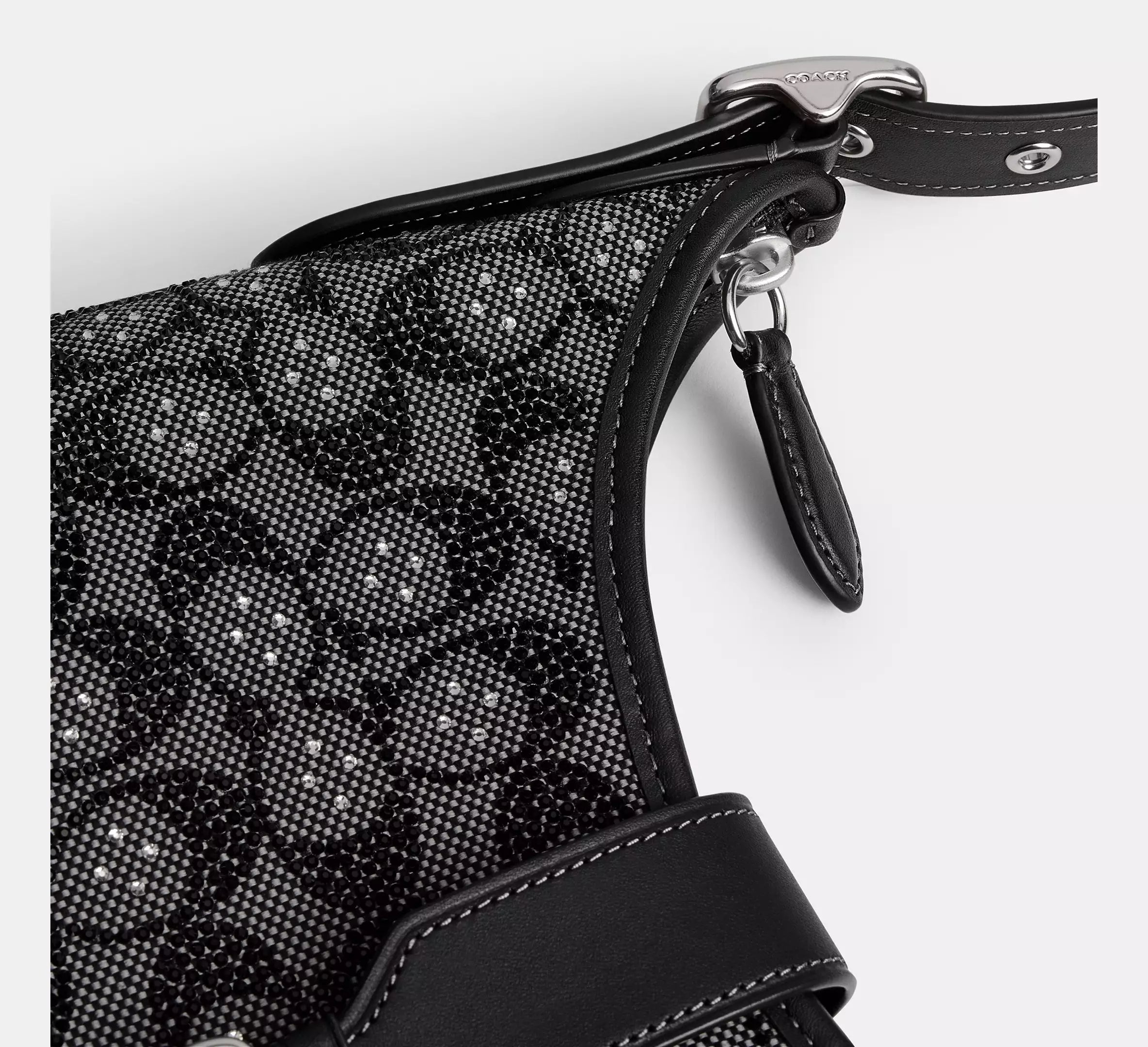 Hamptons Hobo Bag In Crystal Signature Jacquard