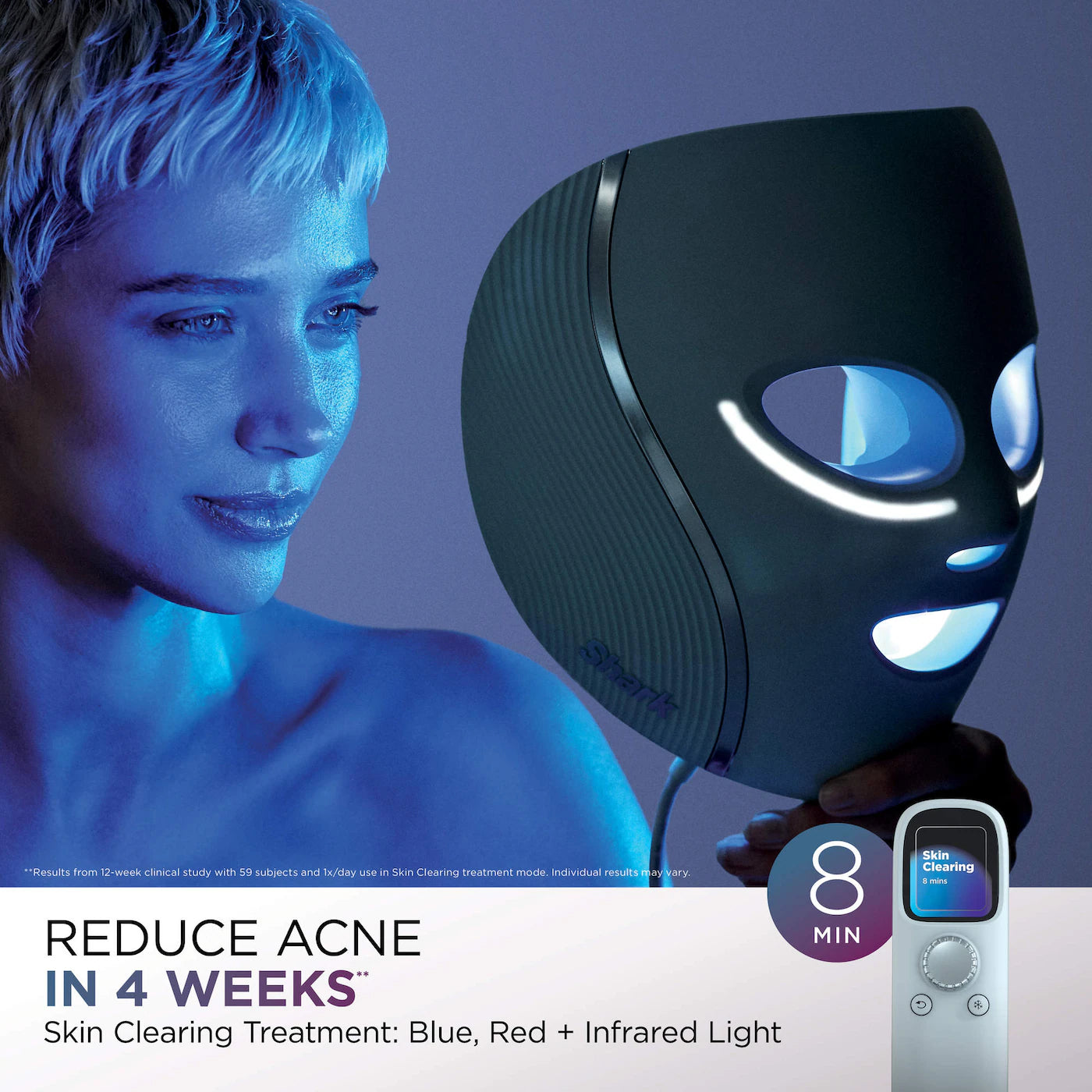 CryoGlow Cooling + LED Face Mask & Facial Glo Skin Tool
