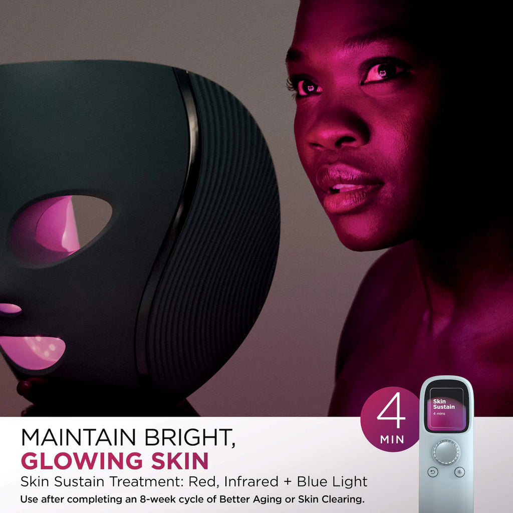 CryoGlow Cooling + LED Face Mask & Facial Glo Skin Tool