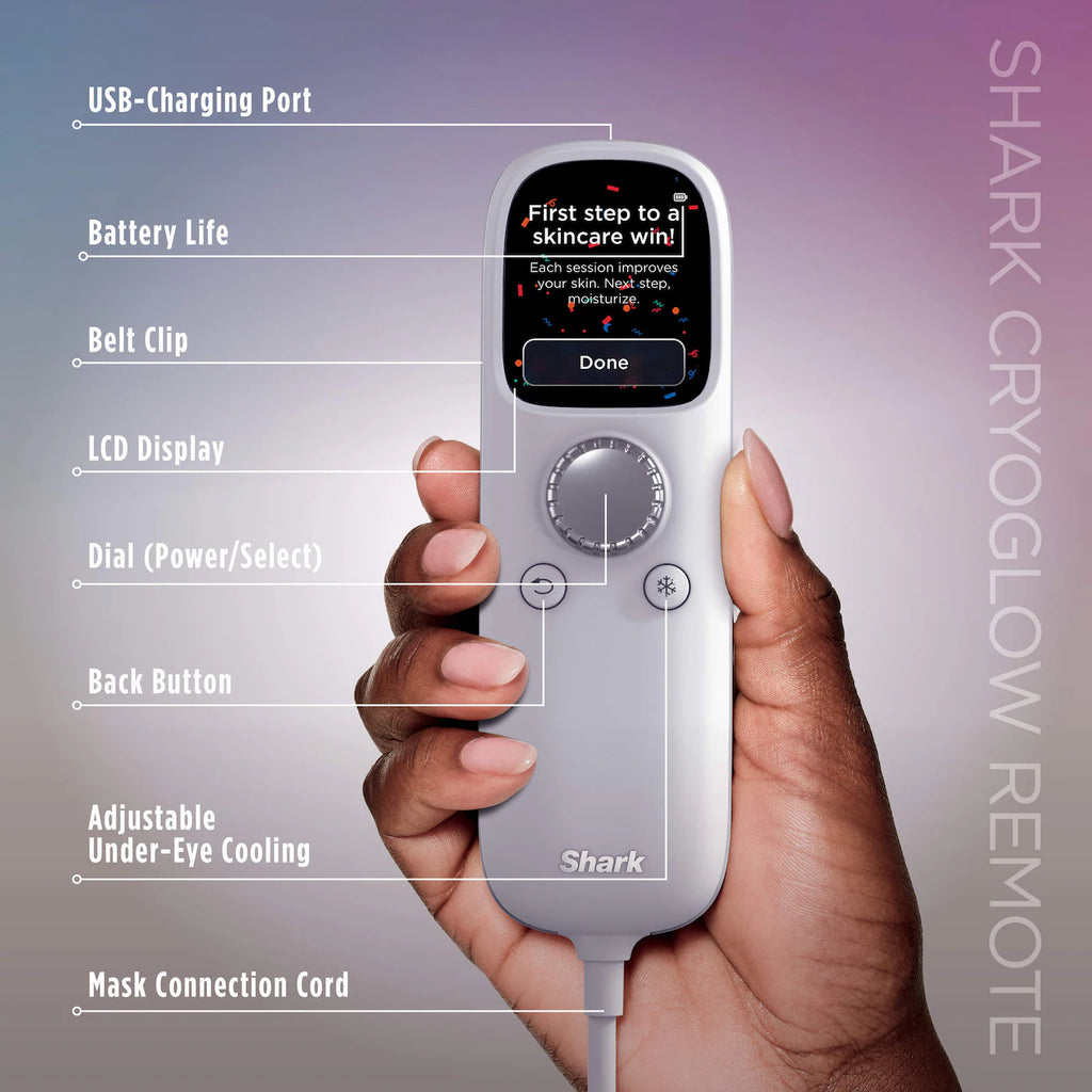 CryoGlow Cooling + LED Face Mask & Facial Glo Skin Tool